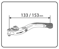 Maneta abatible extensible Medida