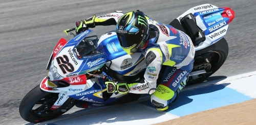 Top 6 per Lowes i el Voltcom Crescent Suzuki a Laguna Seca