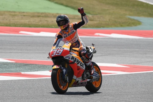 Marc M&aacute;rquez i Dani Pedrosa van conseguir un meritori i emotiu podi en el Gran Premi de Catalunya