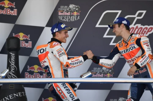 Històrica victòria a Jerez d'un imparable Pedrosa, Màrquez segón.