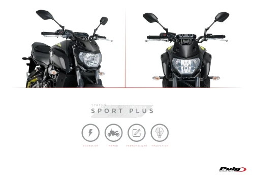 Puig lance le nouveau saute-vent Sport Plus pour la Yamaha MT-07