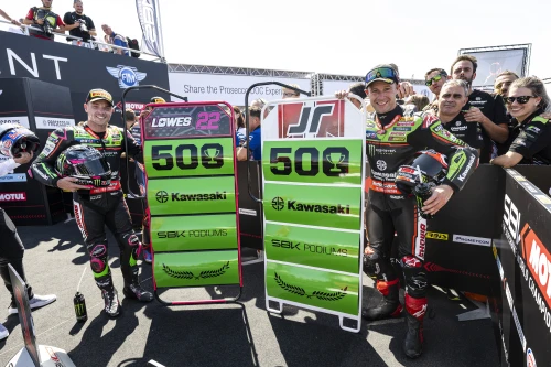 Rea et Lowes finalisent 500 podiums pour Kawasaki