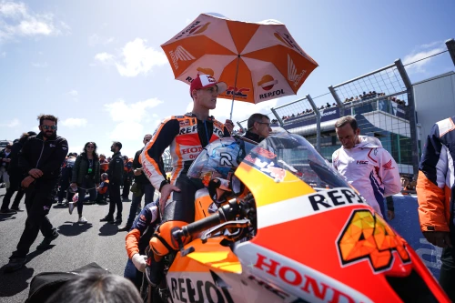 Marc Márquez celebrates his 100th podium finish at Phillip Island