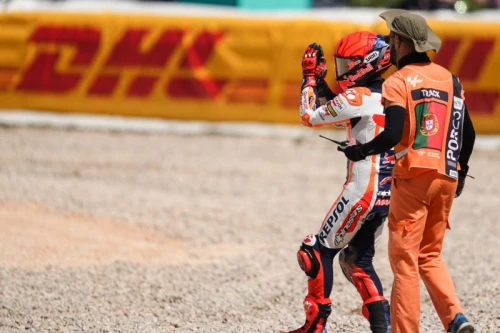 Domingo para olvidar para el Equipo Honda Repsol HRC marcado por la caída de Marc Márquez