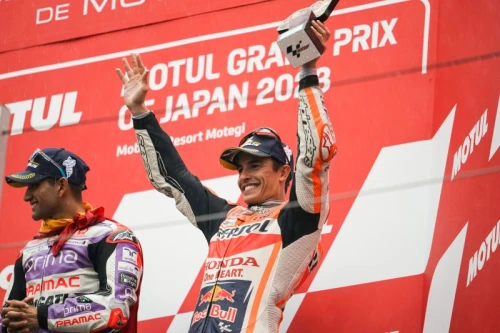 Márquez returns to the podium in a rainy race at the Motegi Circuit