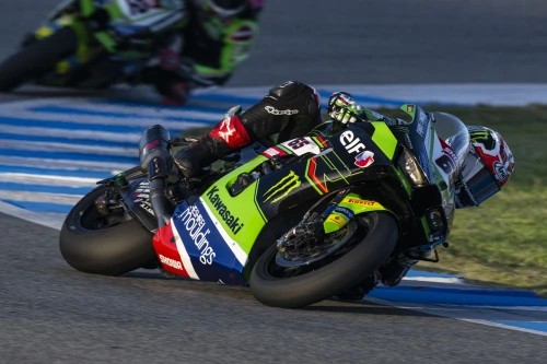 Rea monte sur le podium lors de sa dernière course avec le Kawasaki Racing Team