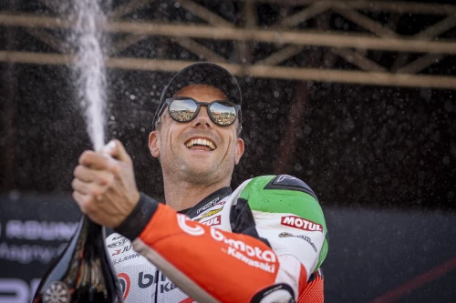 Three podiums for Alex Lowes at Magny-Cours with the new Bimota project