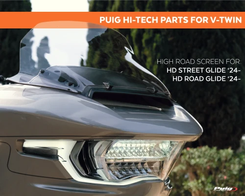 PUIG launches the new HIGH ROAD windshields for V-Twin motorcycles: choose between SPORT and TOURING